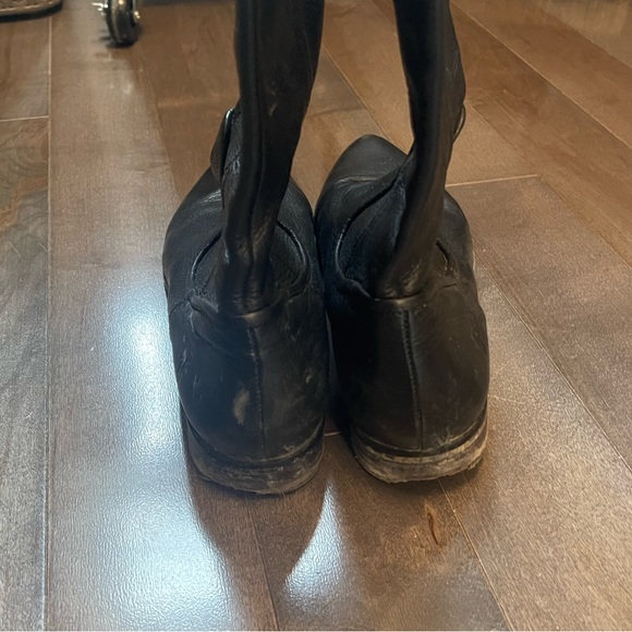 Frye Cindy Slouch pull on boot in black leather size 7.5 - Picture 4 of 7